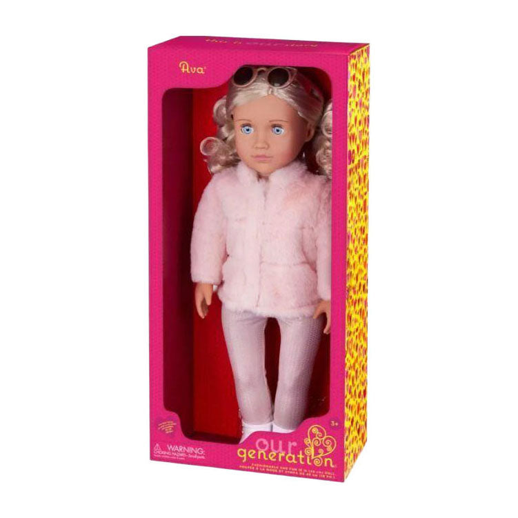 Our generation ava pop met bontjas - 46cm