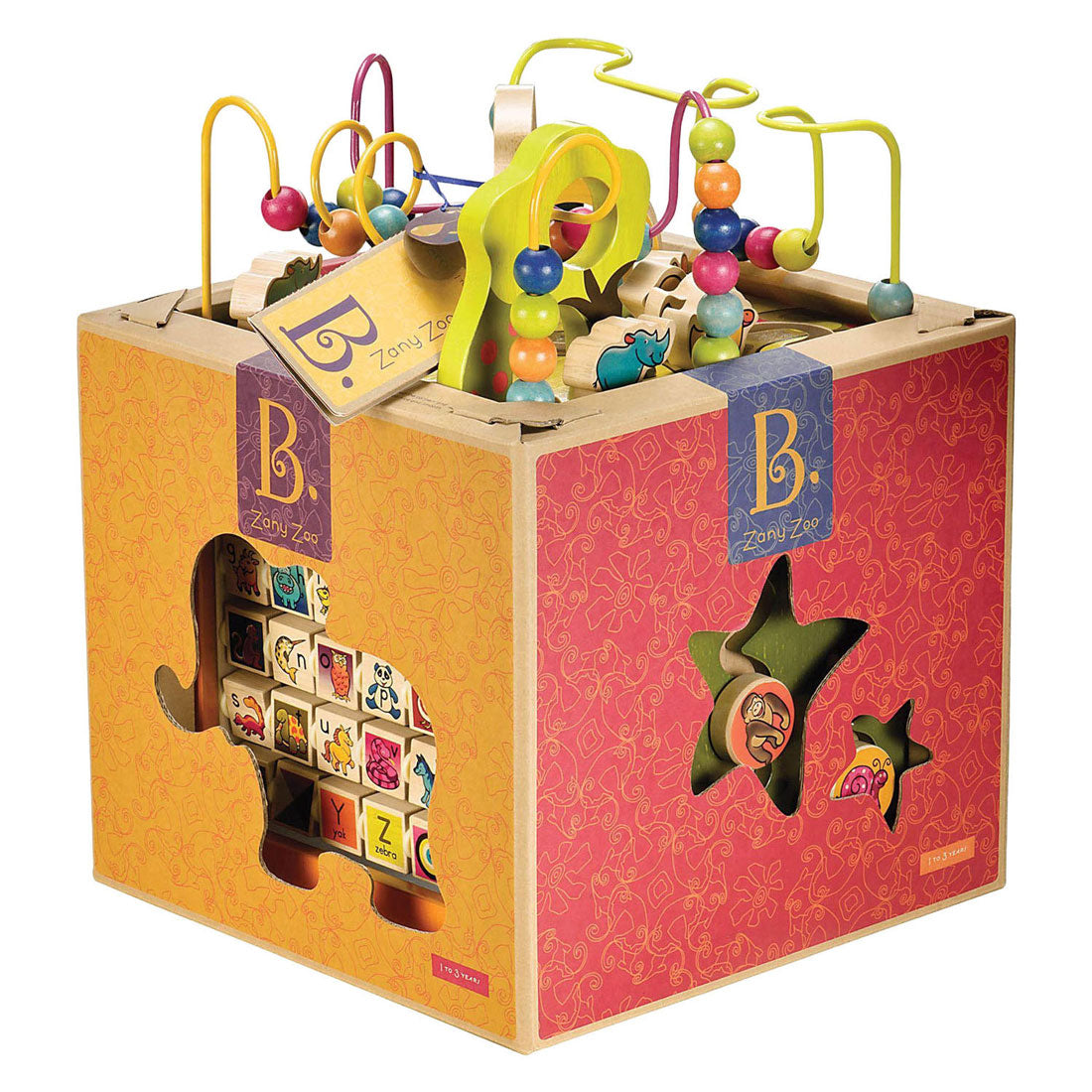 Zany zoo activity cube - 35x35x46cm