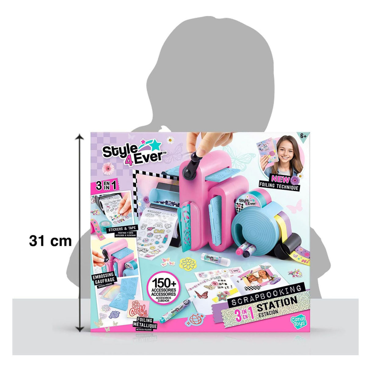 Conjunto de artesanato 3 em 1 para scrapbooking Style 4 ever