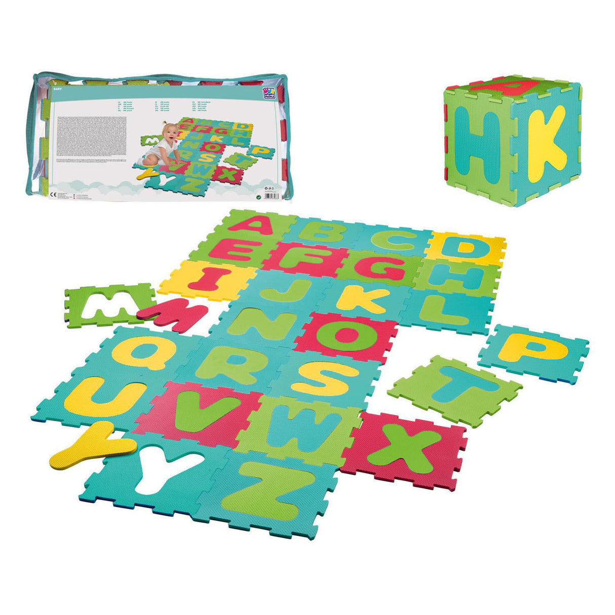 Eva Schaum Buedem Puzzel Alphabet - 26 Stécker.