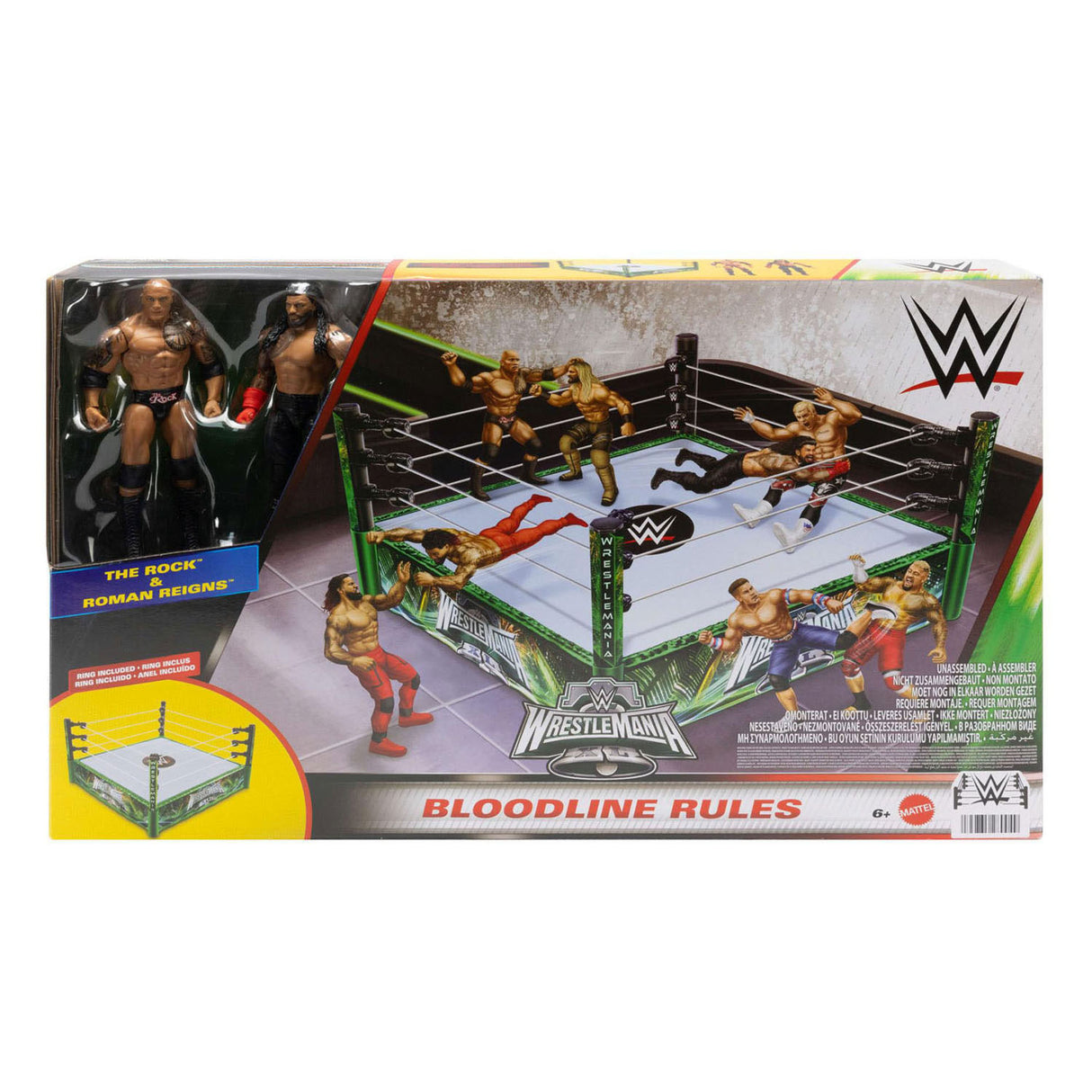 Mattel wwe vechtring met 2 speelfiguren