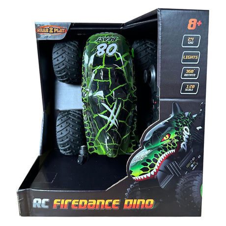 Rc bestuurbare 2.4ghz firedance dino stuntauto - 1:20