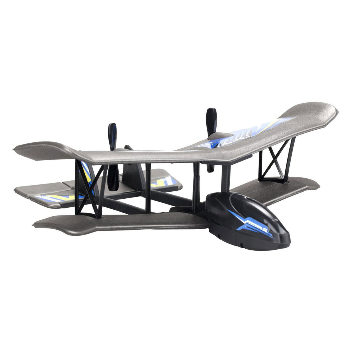 Stříbrné rc letadlo b-wing evo modré