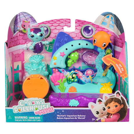 Gabby's dollhouse gabby's dollhouse the movie - mermaid cat's aquarium balcony playset