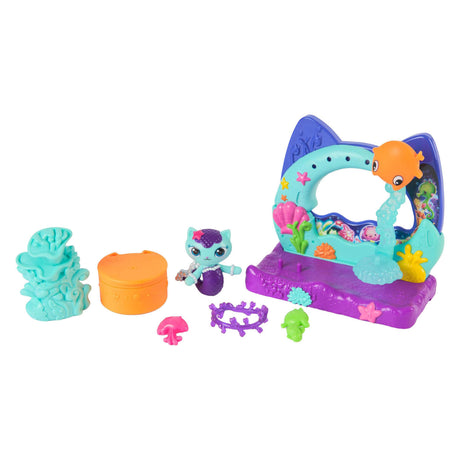 Gabby's dollhouse gabby's dollhouse the movie - mermaid cat's aquarium balcony playset