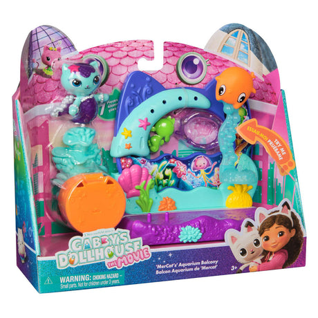 Gabby's dollhouse gabby's dollhouse the movie - mermaid cat's aquarium balcony playset