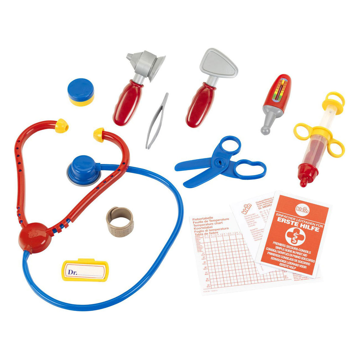 Kleng Spillsaachen - Dokter Fall - mat Accessoiren - rout