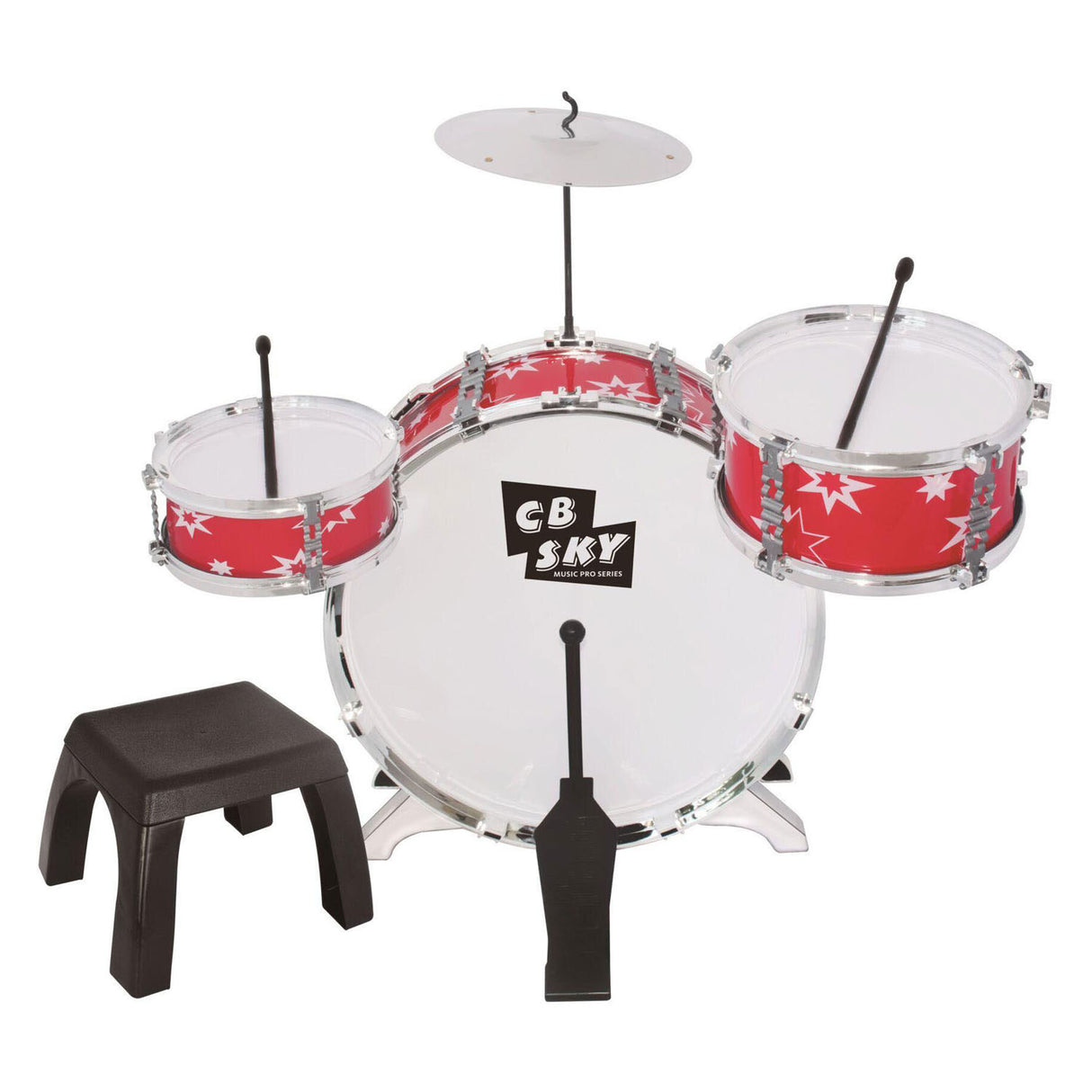 Kinderdrumstel met kruk - 5dlg.