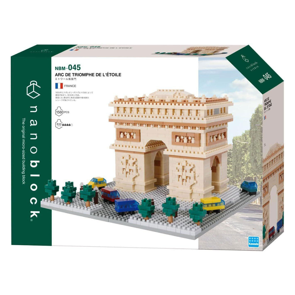 Nanoblock bouwset arc de triomphe deluxe - 1560st.