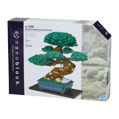 Bandai - nanoblock - bonsaj deluxe - opečnata figura - 1130 gradbeni set za bonsaj iz opeke - komplet za sestavljanje figure bonsaj s cvetličnimi pikslovi - mini tovarna opeke - nbc039
