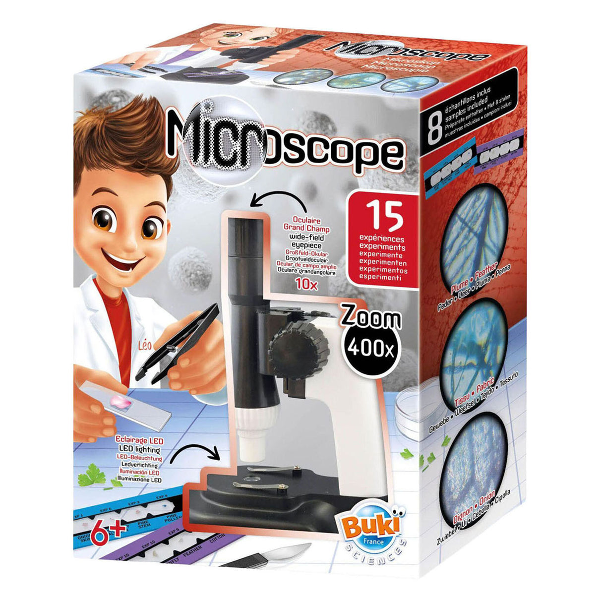 Buki wetenschap microscoop met 15 experimenten