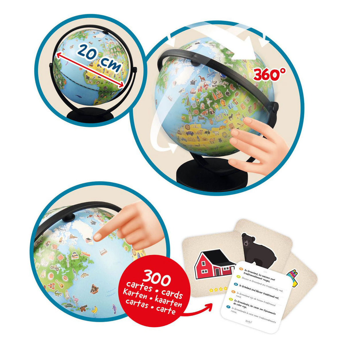 Buki france buki - globe junior - educational globe - educational game