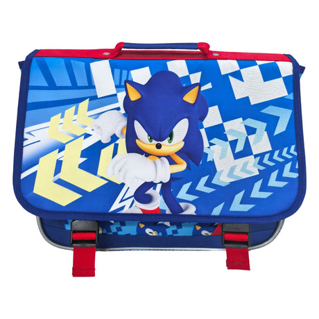 Sonic schooltas met 2 compartimenten en voorvak