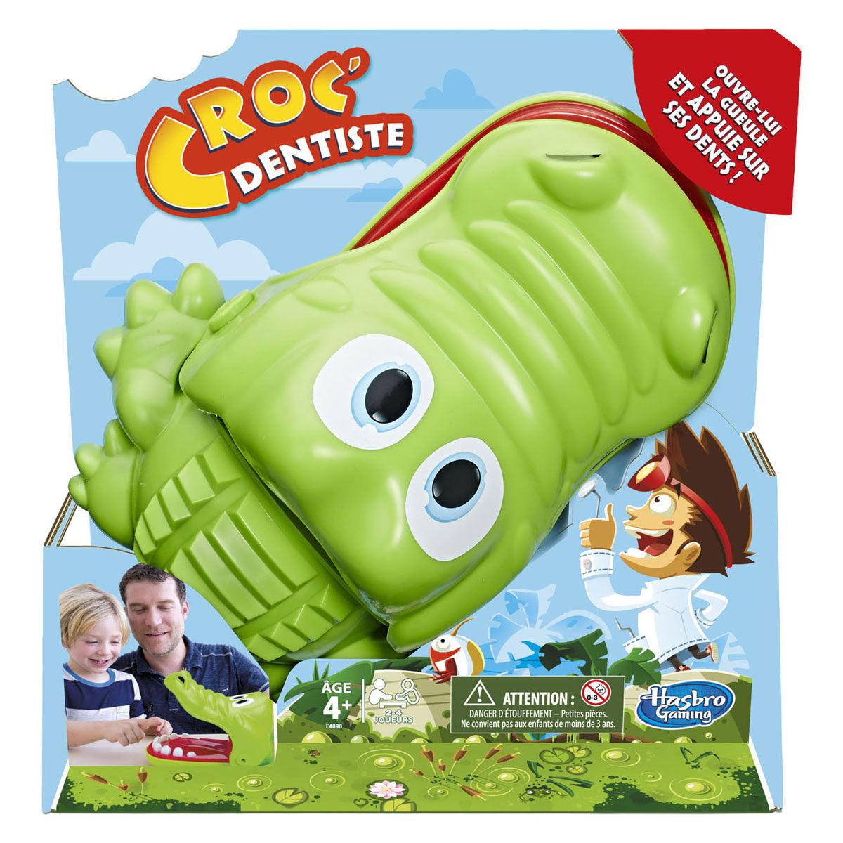 Hasbro gaming crocodile with toothache - action game fr