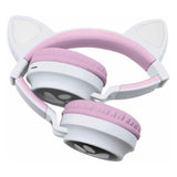 2-in-1 bluetooth koptelefoon met licht kattenoren