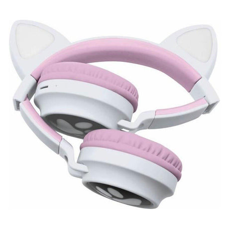 2-in-1 bluetooth koptelefoon met licht kattenoren