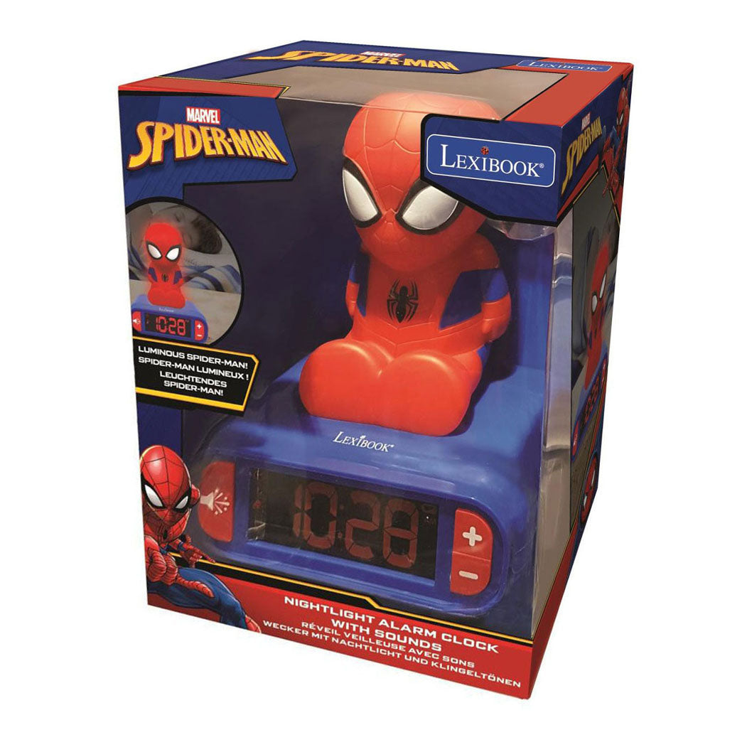 Lexibook Wecker mat Nuetslicht 3D Design Spiderman a Sound Effekter