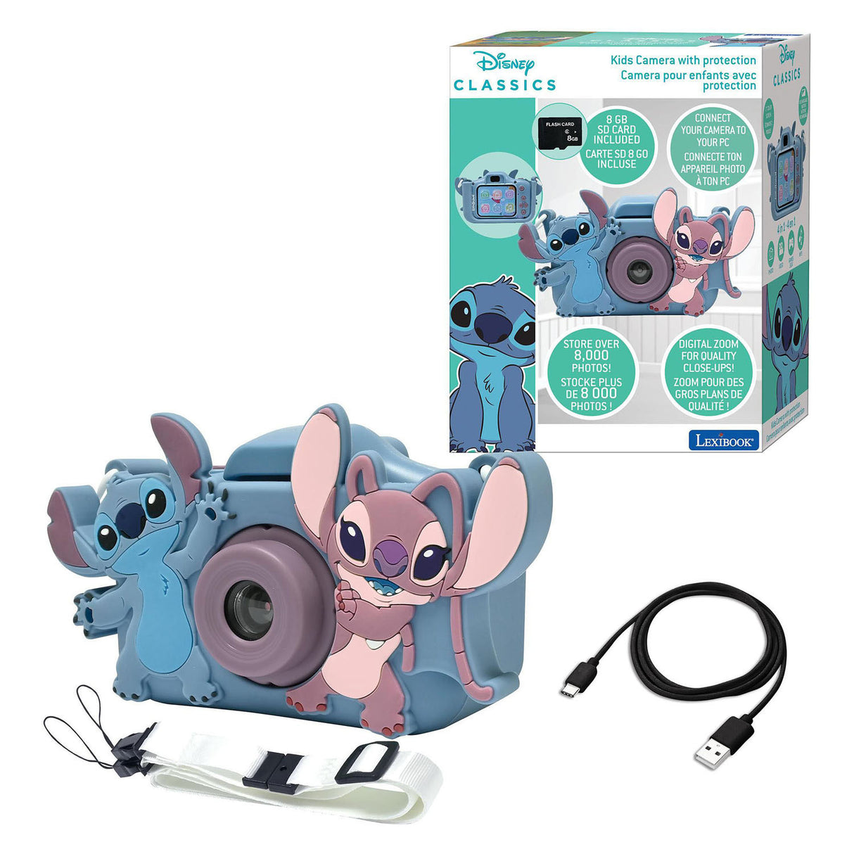 Lexibook children's camera with stitch protection