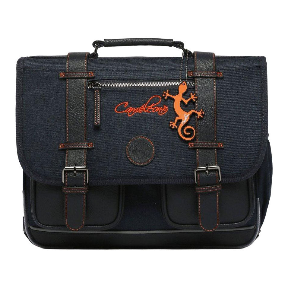 Caméléon schooltas navy orange - 38cm