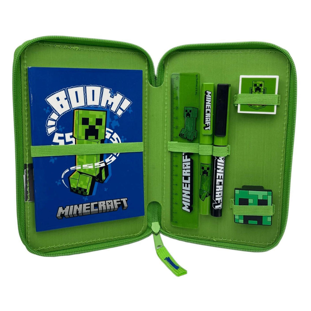 Minecraft gevuld etui met 2 vakken