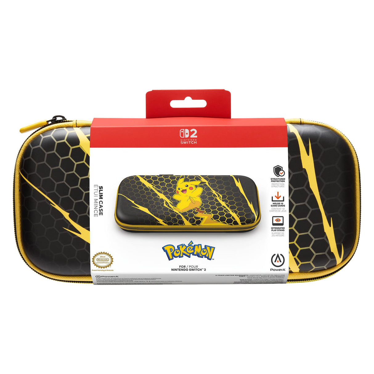 Power a switch 2 beschermhoes slim case - pikachu storm