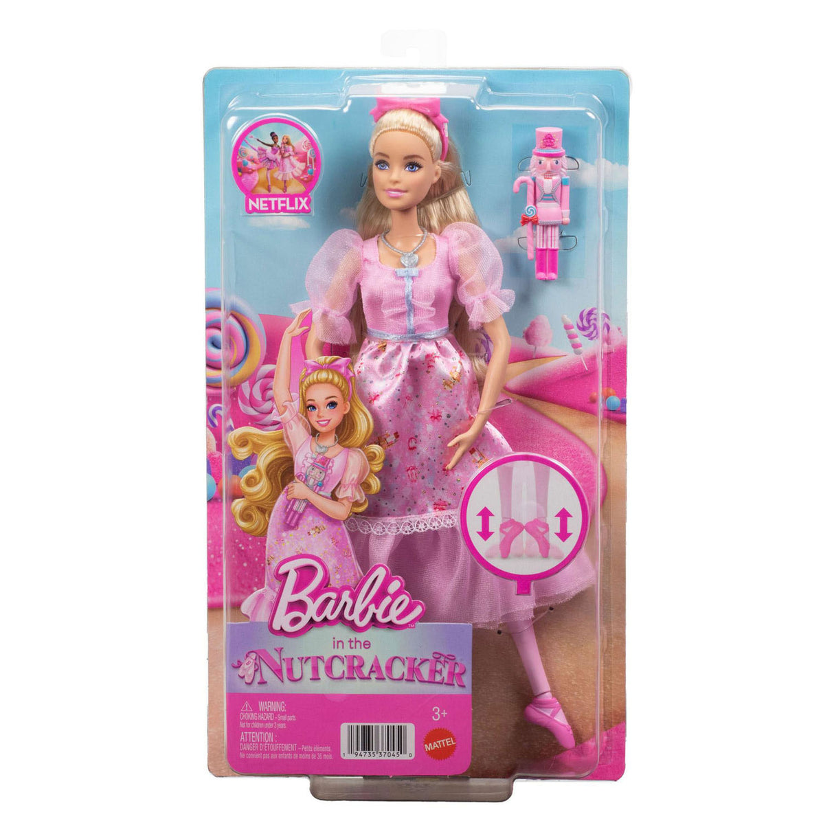 Barbie sa Nutcracker Clara Ballerina Doll - le rúitíní soghluaiste