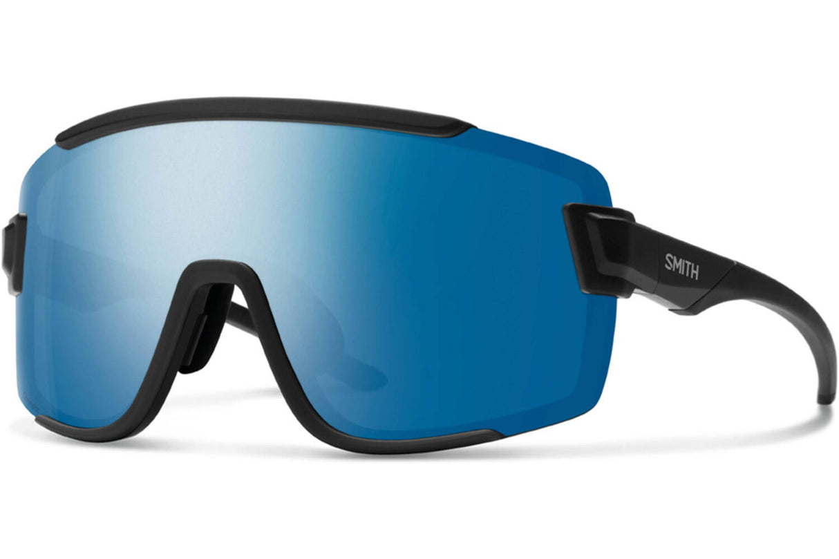 Smith Brille Wildcat Matte Black Chromapop Polarisierter blauer Spiegel