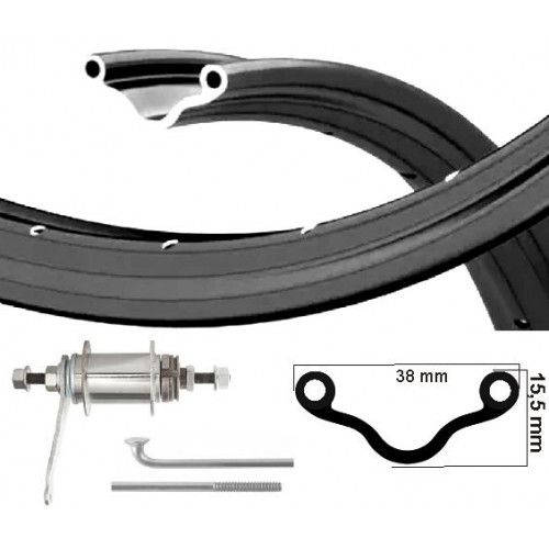 Kgs Achterwiel 28 x 1 5 8 x 1 3 8 inch terugtraprem zwart