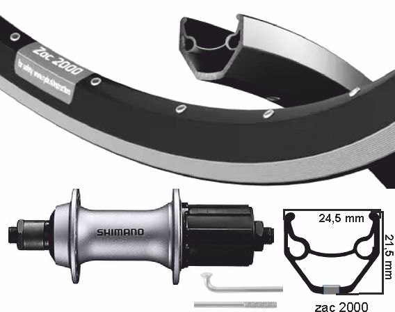 KGS Baghjul 28 tommer (622) ZAC421 CASS 8 9 10V Stop ZW ZW ZW