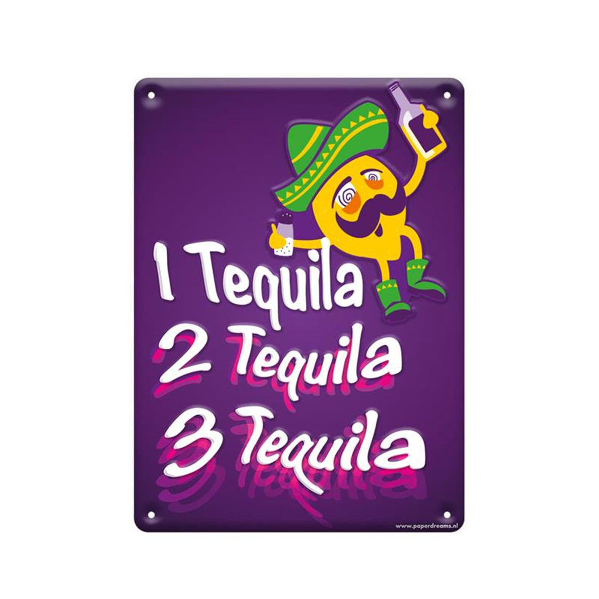 Paperdreams textskylt metall - drick tequila