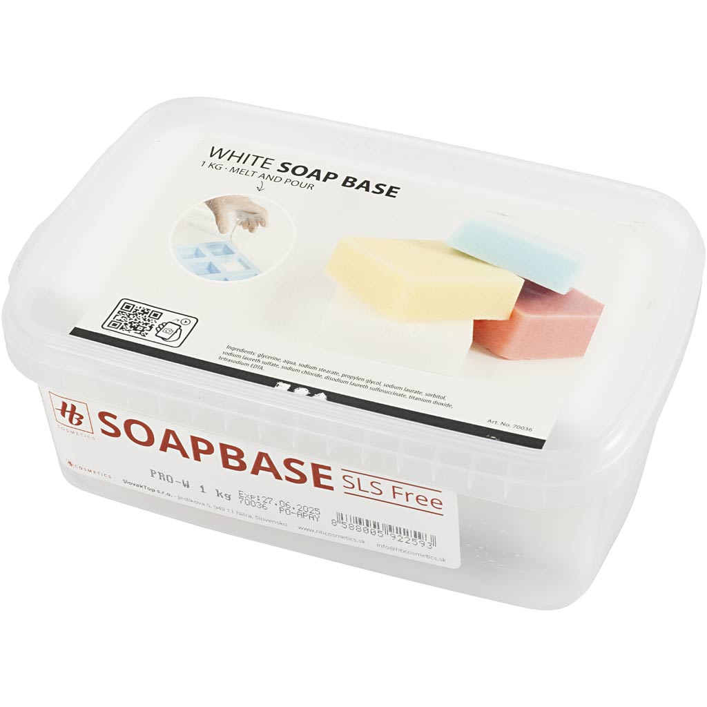 Creativ company white soap base, white, 1 kg