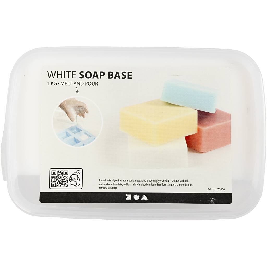 Creativ company white soap base, white, 1 kg