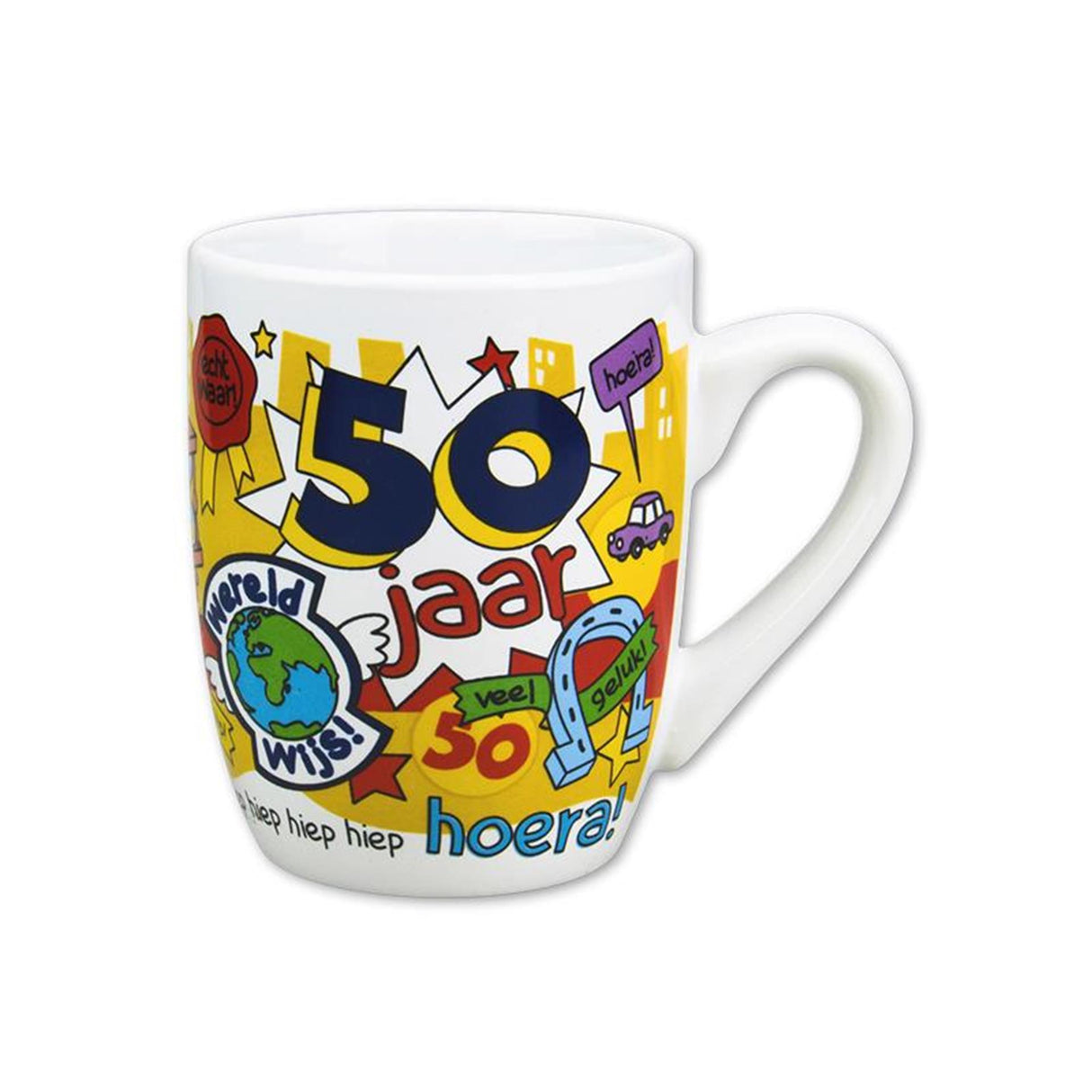 Mug brionglóidí páipéir 50 bliain d'fhear uimh. 08 muga cartún 50 bliain d'fhear uimh. 8