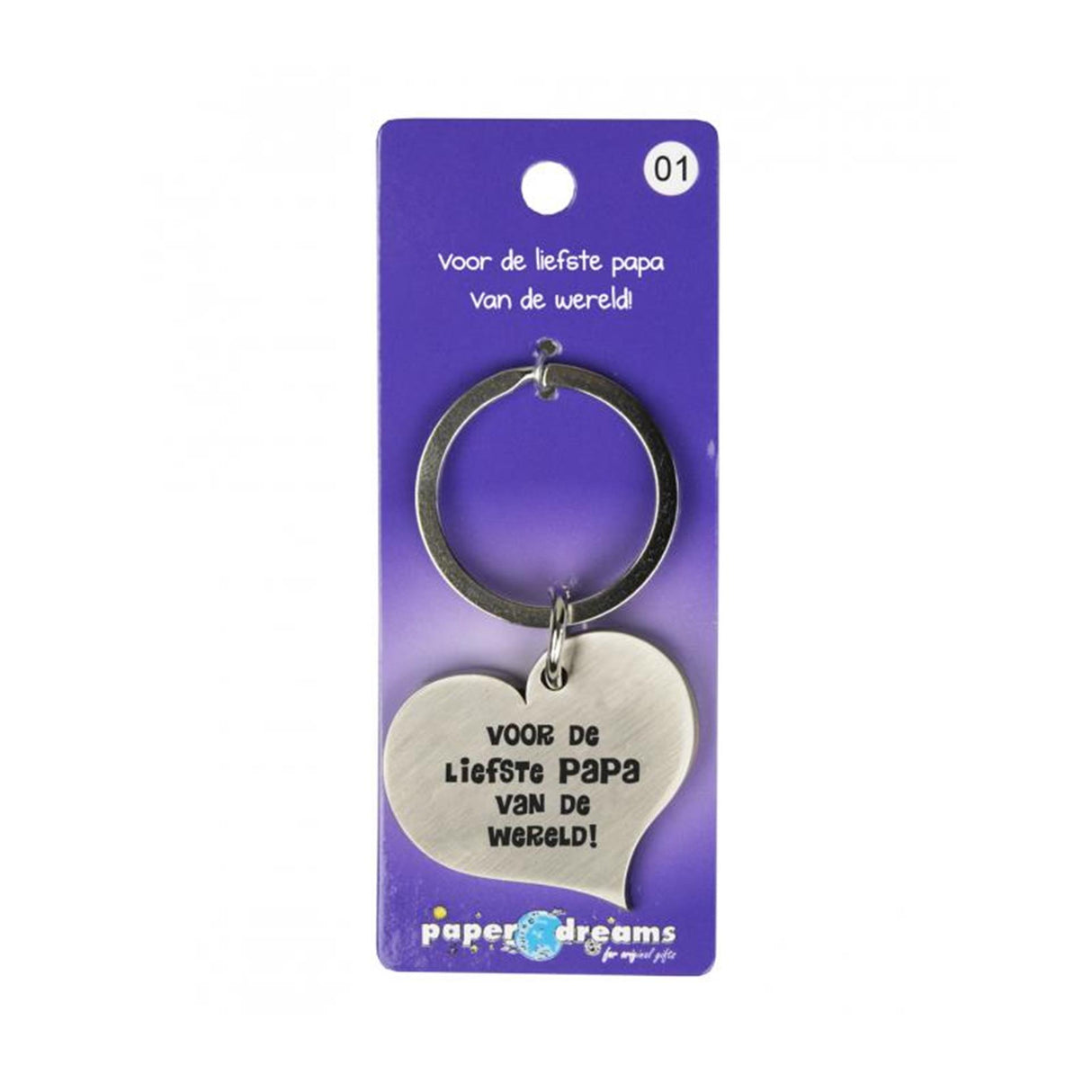 Paperdreams heart keychain dad