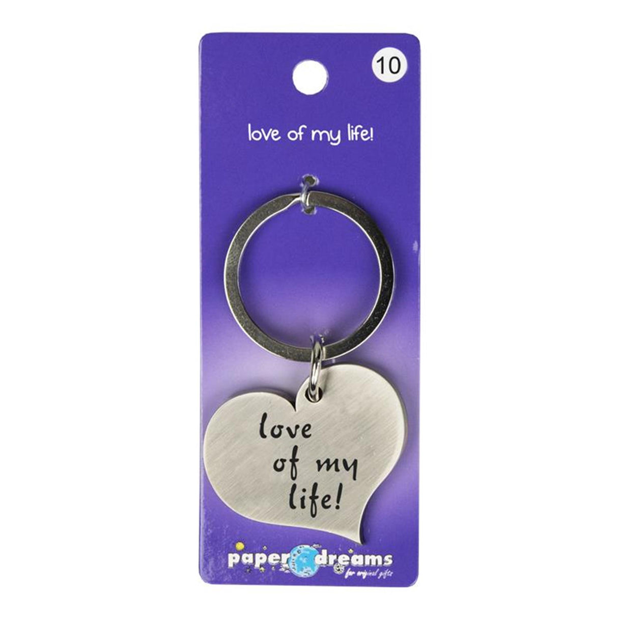 Keychain croí Paperdreams - grá mo shaol