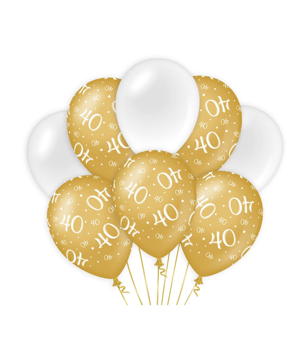 Paperdreams decoration balloons gold white - 40