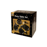 Paperdreams party table set - black gold