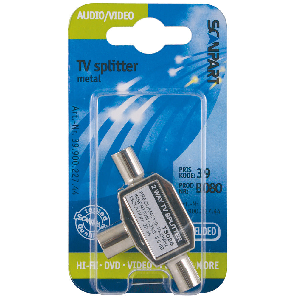 Scanpart Scanpart TV Splitter 9.5 (f) -2x9.5 (m)