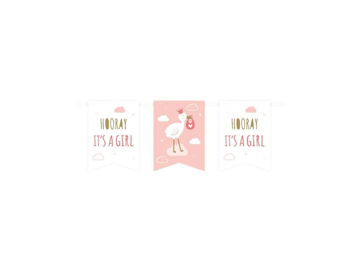 Paperdreams flagga banner - nyfödd flicka