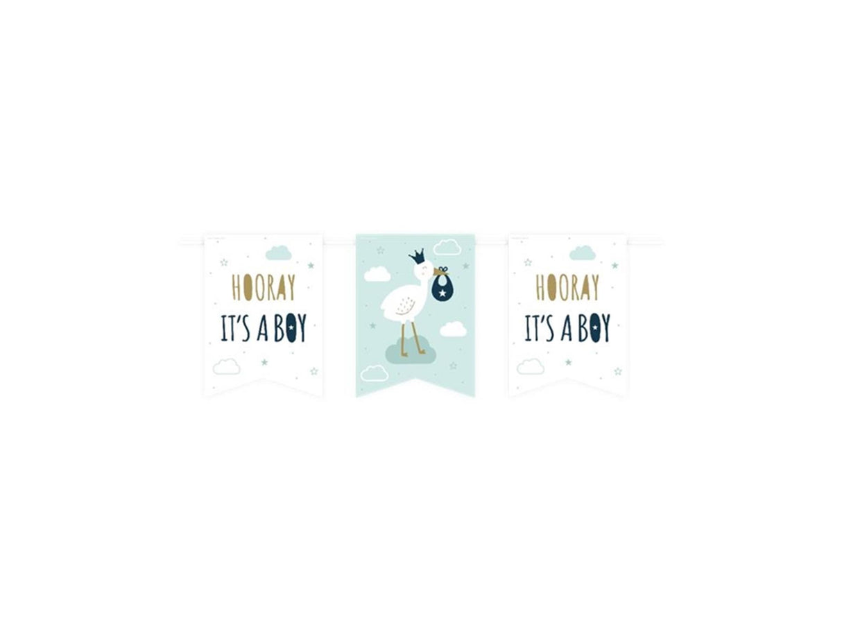 Paperdreams flag banner - newborn baby boy