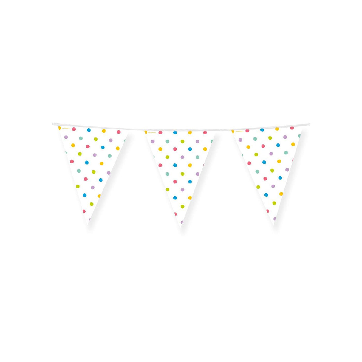 Paperdreams party vlags - party dots 4 meter pe polyetheen