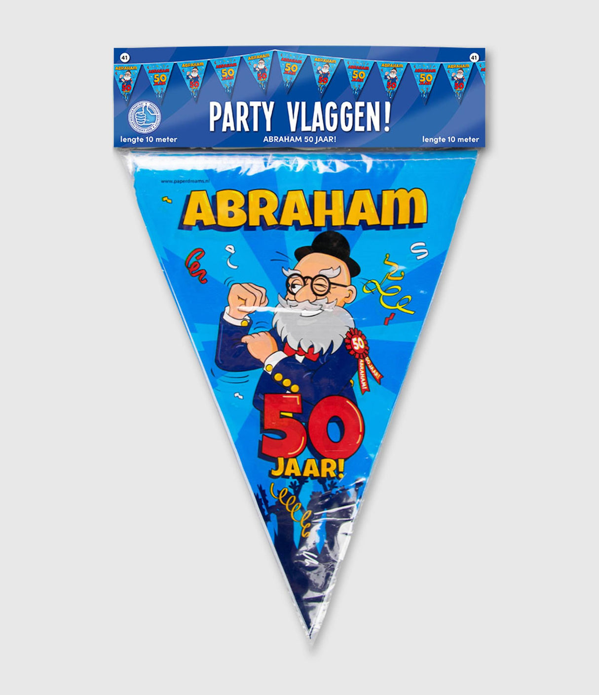 Bratach páirtí Paperdreams - chartúin abraham