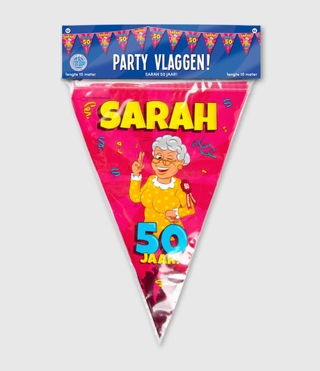 Paperdreams party flag - sarah cartoon