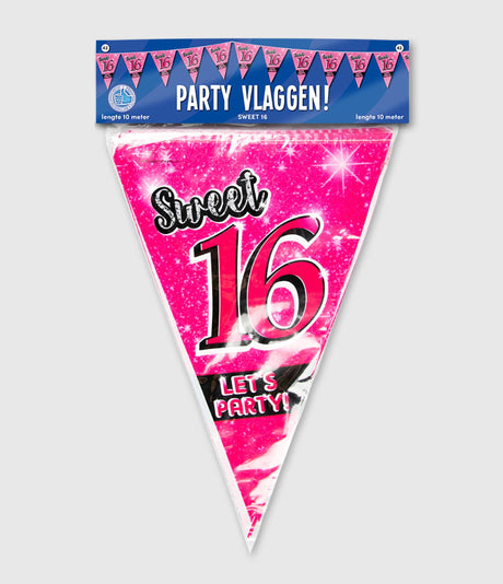 Paperdreams party flag - sweet 16