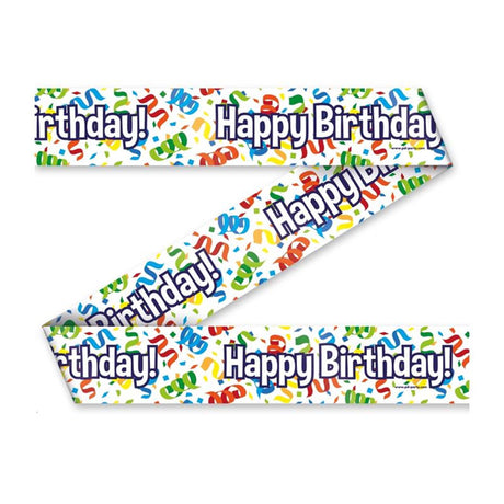 Fita de festa Paperdreams - desenho de feliz aniversário 12 m