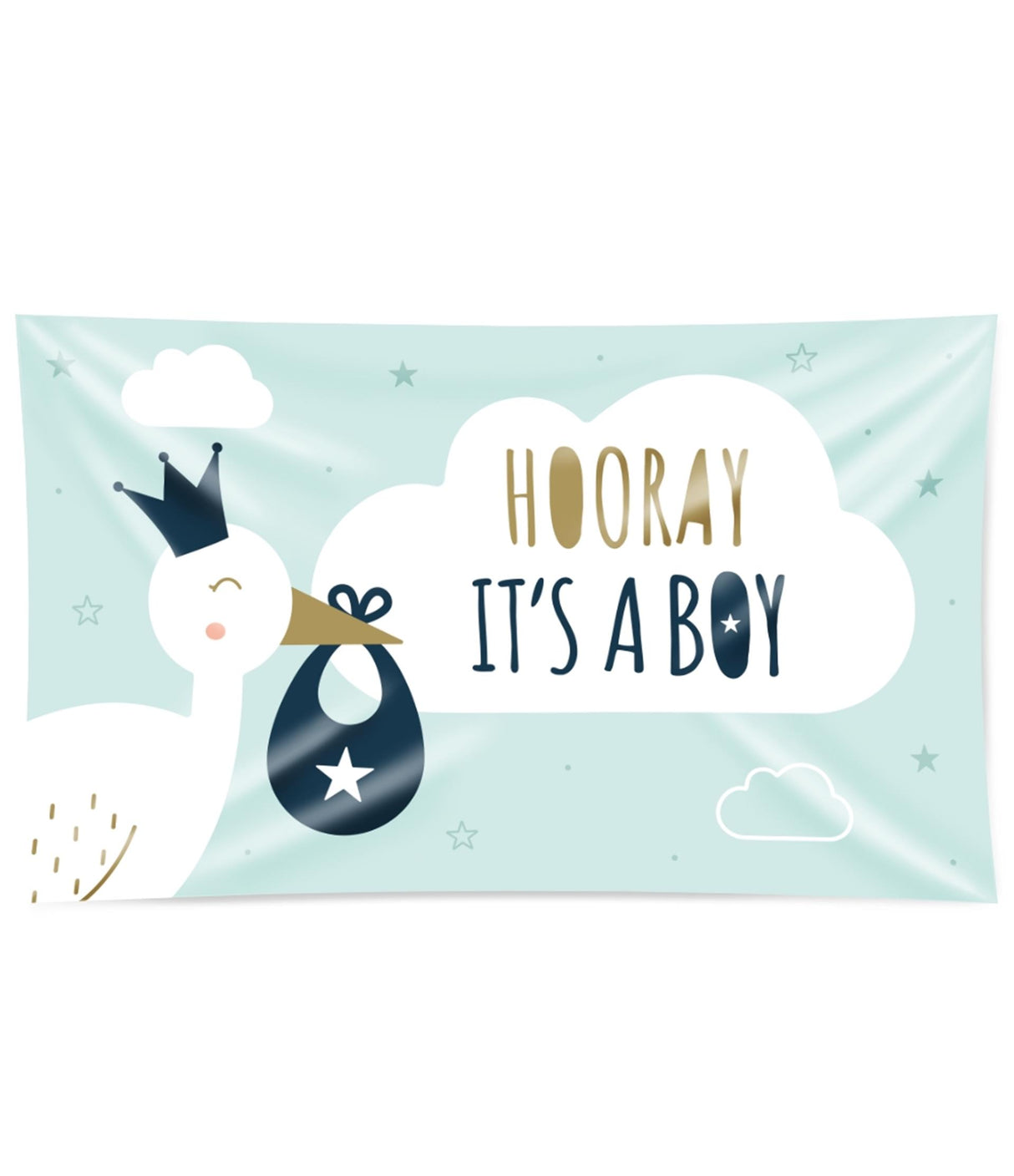 Paperdreams xxl flag - newborn baby boy