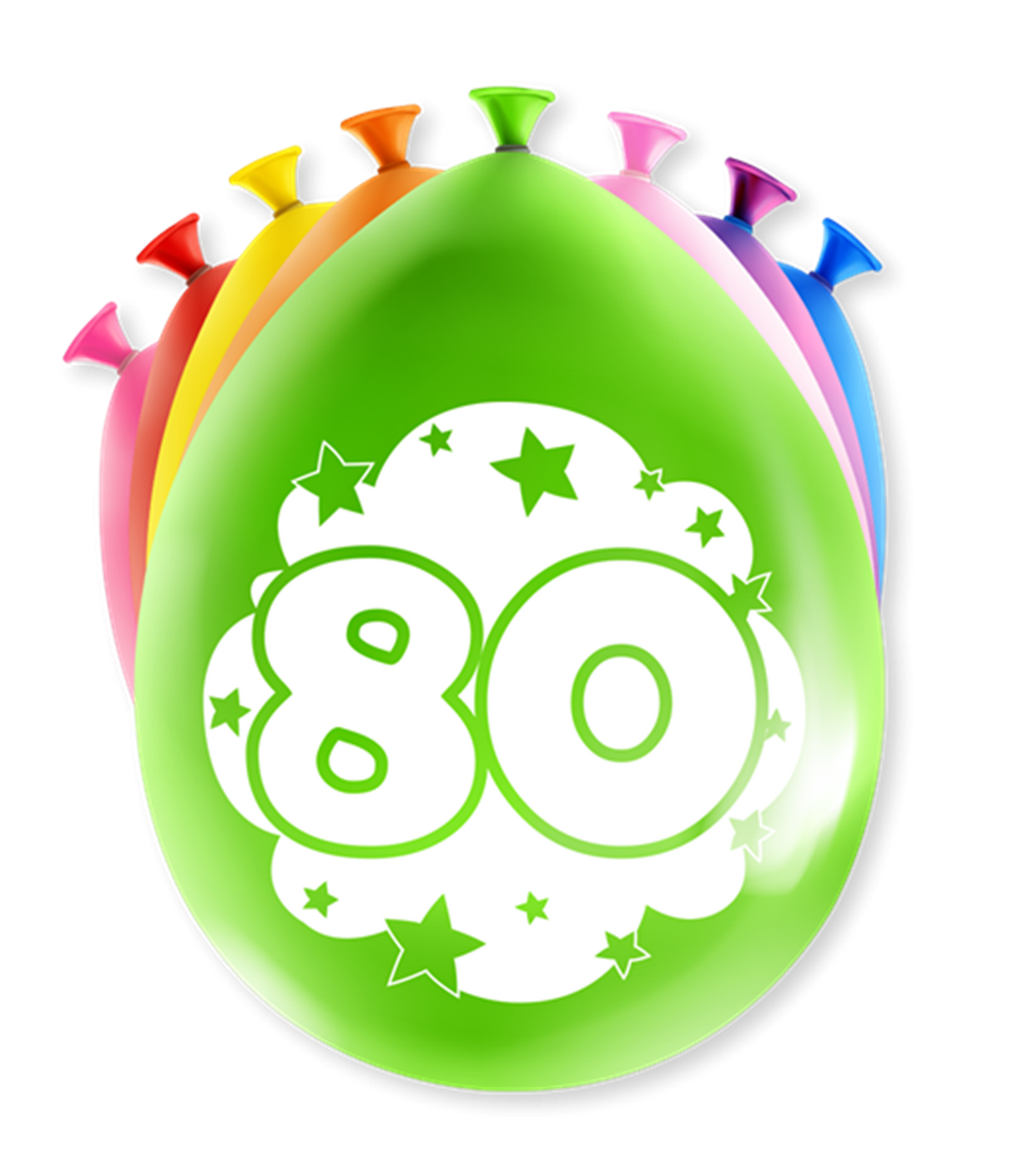 Globos numéricos de Paperdreams - 80 años