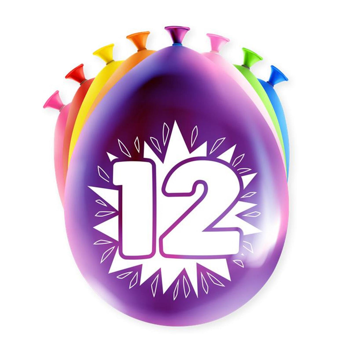 Paperdreams happy party balloon - 12 years 8 pieces