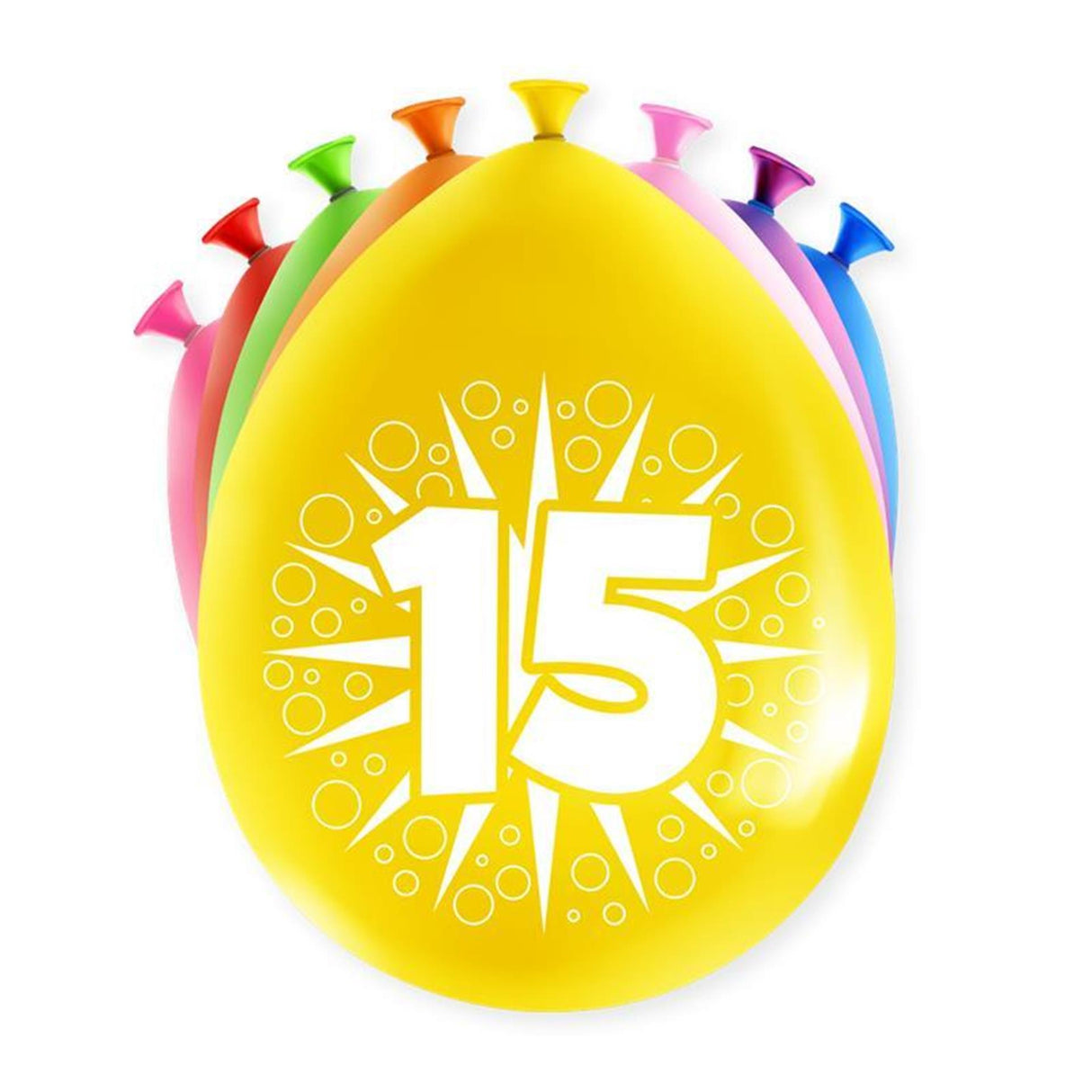 Paperdreams happy party balloon - 15 years 8 pieces
