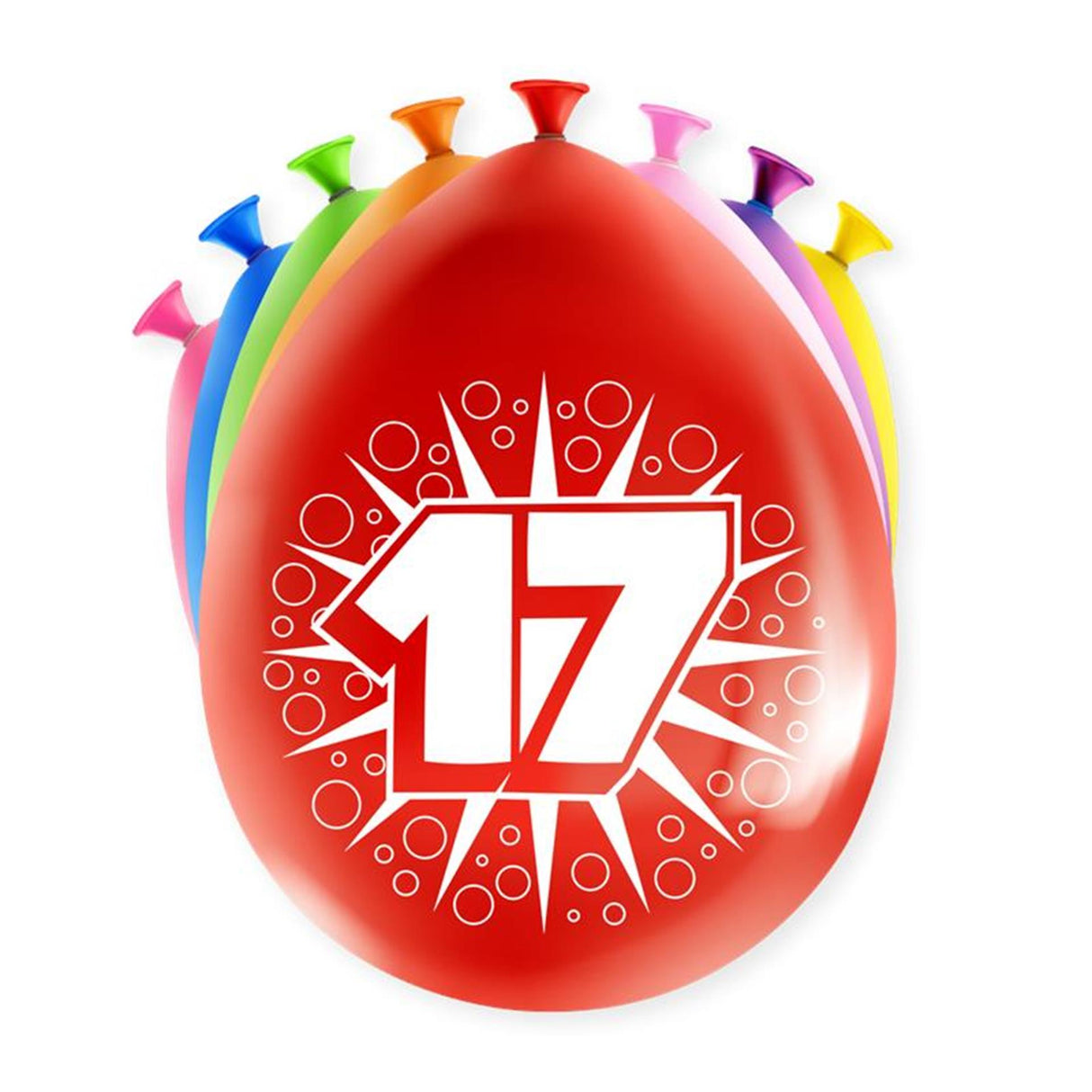 Paperdreams happy party balloon - 17 years 8 pieces